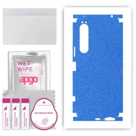 Szkła hartowane na telefon - Folia naklejka skórka strukturalna na TYŁ+BOKI do Sony Xperia 1 IV -  Niebieski Pastel Matowy Chropowaty Baranek - apgo SKINS - miniaturka - grafika 1