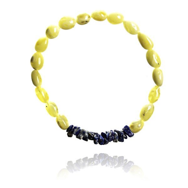 ankabizuteria.pl Bransoletka z naturalnym żółtym bursztynem i natura