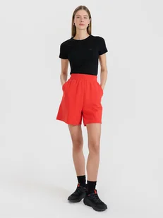 4F Spodenki dresowe damskie - czerwone L - Spodnie sportowe damskie - miniaturka - grafika 1