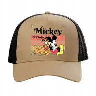 Czapki i chusty sportowe męskie - CZAPKA Z DASZKIEM Trucker Beżowa Oddychająca Prezent Dla Fana MICKEY Wzory - miniaturka - grafika 1