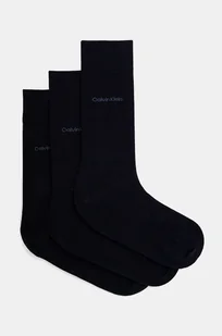 Calvin Klein skarpetki 3-pack męskie kolor granatowy 701226014 - Skarpetki męskie - miniaturka - grafika 1