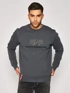 Bluzy męskie - Alpha Industries Bluza Basic 178302 Szary Regular Fit - miniaturka - grafika 1