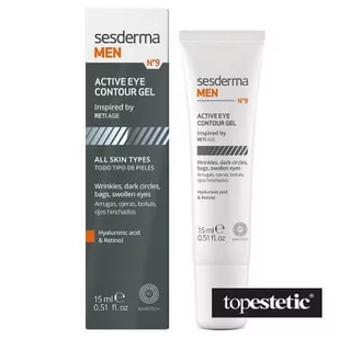 Sesderma Sesderma MEN N9 Active Eye Contour Gel Żel pod oczy 15 ml - Kosmetyki do pielęgnacji twarzy męskie - miniaturka - grafika 1