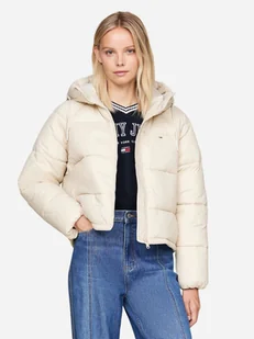 Kurtka zimowa damska krótka Tommy Hilfiger DW0DW18841-ACG XS Beżowa (8720637881019) - Kurtki damskie - miniaturka - grafika 1
