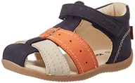 Buty dla chłopców - KICKERS Sandały chłopięce Bigbazar-2, granatowy, beżowy, pomarańczowy, 24 EU - miniaturka - grafika 1