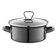 Garnki - Fl1 GARNEK EMALIOWANY PROSTY NISKI METALICO Z/P 16CM 1,4L 000-GAR-16LOWMETALICO + 000-GAR-16LOWMETALICO - miniaturka - grafika 1