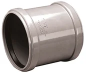 Łączniki, trójniki, kształtki - Wavin Złączka dwukielichowa HT 110 popiel sanitarna - miniaturka - grafika 1