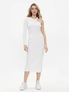 Replay Sukienka dzianinowa W9074.000.23587 Biały Slim Fit - Sukienki - miniaturka - grafika 1