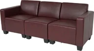 Sofy i kanapy - Modułowa sofa 3-osobowa Lyon, imitacja skóry ~ Czerwono-brązowy - miniaturka - grafika 1