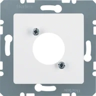 Inne akcesoria elektryczne - Berker S.1/Berker B.3/B.7 Płytka centralna do okrągłych łączy wtykowych XLR D-Serie, biały mat - miniaturka - grafika 1
