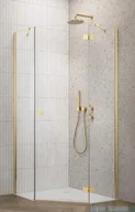 Kabiny prysznicowe - Radaway Essenza Gold Ptj kabina pięciokątna 90x90cm prawa szkło przejrzyste 1385010-09-01R/1385050-01-01 - miniaturka - grafika 1