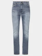 Spodnie męskie - Mustang Jeansy Vegas 1013707 Niebieski Slim Fit - miniaturka - grafika 1