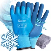 Rękawice robocze - Geko Rękawice robocze wodoodporne ocieplane zimowe r. 10 /bawełna – lateks/ 12/120 - miniaturka - grafika 1