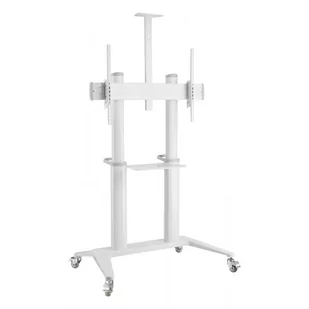 Techly Stojak mobilny 70"-120" 140kg z półką biały - Uchwyty do telewizora - miniaturka - grafika 1