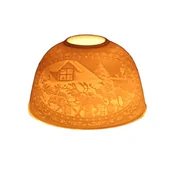 Świeczniki - Lampion porcelanowy na tealight 8 cm ZIMA VILLA ITALIA - miniaturka - grafika 1