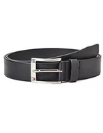 Paski - Tommy Hilfiger Pasek męski New Aly Belt skórzany pasek, czarny (czarny), 80 - miniaturka - grafika 1