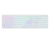 Klawiatury - CANYON Klawiatura HKB-W11 UK/US RGB Dwa Tryby Bezprzewodowa Biała CNS-HBTK11W - miniaturka - grafika 1