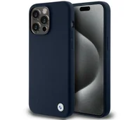 Etui i futerały do telefonów - BMW BMHCP15LSILNA iPhone 15 Pro 6.1" granatowy/navy hardcase Silicone Metal Logo - miniaturka - grafika 1
