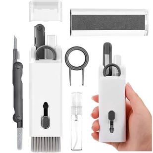 Czyścik Wielofunkcyjny zestaw czyszczący do słuchawek airpods klawiatur 7w1 Szary - Części i akcesoria do laptopów - miniaturka - grafika 1