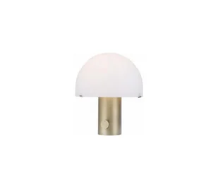 Paul Neuhaus Designerska lampa stołowa mosiężna z białym i ściemniaczem - Gomba - Lampy stojące - miniaturka - grafika 2
