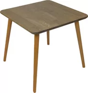 Ławy i stoliki kawowe - Stolik drewniany, dębowy. Kwadratowy stolik kawowy Ash Grey, Wykończenie nogi - Buk olejowany, Wysokość [cm] - 34, Wymiary [cm] - 70x70 - miniaturka - grafika 1