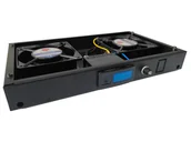 Akcesoria do serwerów - Panel wentylacyjny dachowy, 2 wentylatory, cyfrowy, kolor czarny ALANTEC - ALANTEC - miniaturka - grafika 1