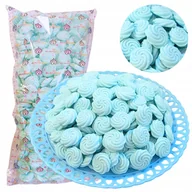 Dodatki do ciast w proszku - Posypka na tort bezy beziki cukrowe niebieskie ozdoby dekoracje 500g 210szt - miniaturka - grafika 1