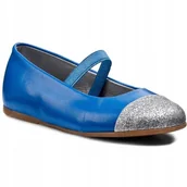 Baleriny - Gino Rossi Baleriny Ze Skórą Niebieskie 21 Sna - miniaturka - grafika 1