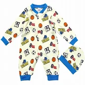 Pajacyki dla niemowląt - PAJACYK Niemowlęcy + CZAPECZKA Zestaw BAWEŁNA 56 - miniaturka - grafika 1