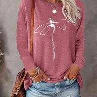 Bluzki damskie - TEMU Bluzka Tunika Damska z Długim Rękawem - Miętowa, Codzienna Koszula na Każdą Porę Roku do Stylizacji Casual i Formalnych Okazji, Pranie w Praniu - miniaturka - grafika 1