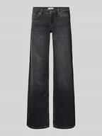 Spodnie damskie - Jeansy z szeroką nogawką z mieszanki bawełny model ‘JUDY’ - miniaturka - grafika 1