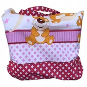 Organizery na łóżeczko - Torba,worek na pościel do przedszkola żłobka 50x60 misie - miniaturka - grafika 1