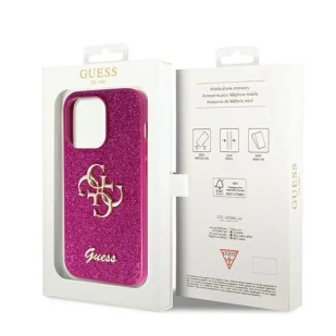 Etui Guess Glitter Script Big 4G na iPhone 15 Pro - fioletowe - Etui i futerały do telefonów - miniaturka - grafika 8