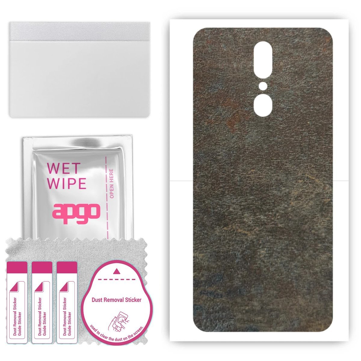 Folia naklejka skórka strukturalna na TYŁ do Oppo F11 - Kamień Księżycowy - apgo SKINS