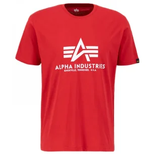Koszulka Alpha Industries Basic 100501 328 - Speed Red M - Odzież taktyczna i umundurowanie - miniaturka - grafika 1