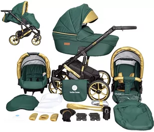 BabeBoss Uczio Gold 3w1 zielony - Wózki dziecięce - miniaturka - grafika 1