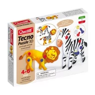 Puzzle - Quercetti Lew i zebra, Tecno puzzle 3D - wysyłka w 24h !!! - miniaturka - grafika 1