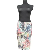 Spódnice - GERRY WEBER Spódnica Midi Wygodna Stylowa Kolorowa w Palmy Rozmiar 38 - miniaturka - grafika 1