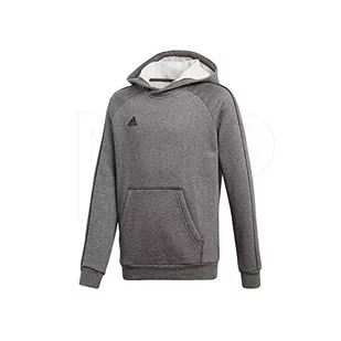 Adidas Bluza dla dzieci Core 18 Hoody JUNIOR szara CV3429 B8655-JR-0 - Bluzy dla chłopców - miniaturka - grafika 1