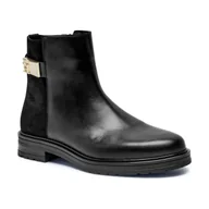Botki damskie - Tommy Hilfiger Skórzane botki - miniaturka - grafika 1