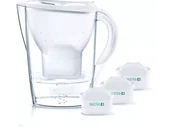 Dzbanki filtrujące - Dzbanek filtrujący BRITA Marella XL Biały + 3 wkłady Pure Performance Pro - miniaturka - grafika 1