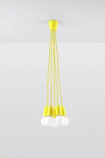 Sollux Lighting Lampa wisząca DIEGO 5 żółta SL.0580 - Lampy sufitowe - miniaturka - grafika 1