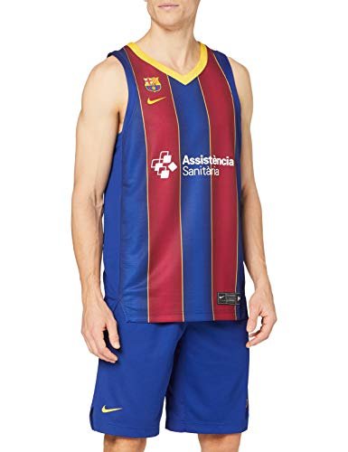 Nike Męska replika Fcb M Nk Jsy Home Tank Top szlachetny czerwony/głęboki królewski niebieski/(kukurydza różnorodna) XXL