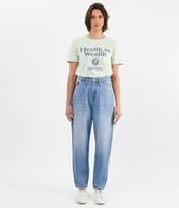 Spodnie damskie - Jeansy damskie mom jeans BERRY 2712 BRUSHED USED-27 - miniaturka - grafika 1