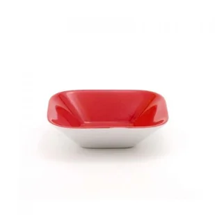 Kahla Miska Salaterka Porcelanowa Kwadratowa Cumulus Osaka Czerwona 9 Cm - Miski i półmiski - miniaturka - grafika 2