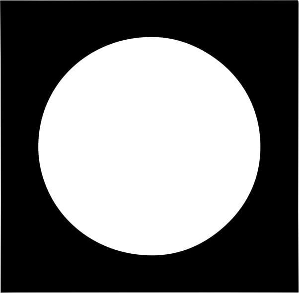 Ramka Focus Focus Passepartout 40x40 / Round 30 dia Black w. black core