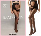Rajstopy - CALZEDONIA rajstopy ciążowe czarne MATERNITY cienkie 20 den rozmiar 1/2 (S) - miniaturka - grafika 1