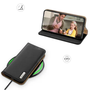 Dux Ducis Hivo skórzane etui z klapką pokrowiec ze skóry naturalnej portfel na karty i dokumenty Samsung Galaxy S22+ (S22 Plus) czarny - Etui i futerały do telefonów - miniaturka - grafika 22