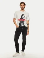 Spodnie męskie - Hugo Jeansy 50522151 Czarny Extra Slim Fit - miniaturka - grafika 1