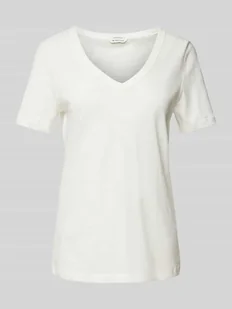 T-shirt z dekoltem w serek - Koszulki i topy damskie - miniaturka - grafika 1